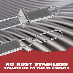 Brochetas Premium de Acero Inoxidable de Doble Punta para Barbacoa, Palitos de Kebab de Liberación Rápida para Verduras y Carne para Asar - Product Image 3