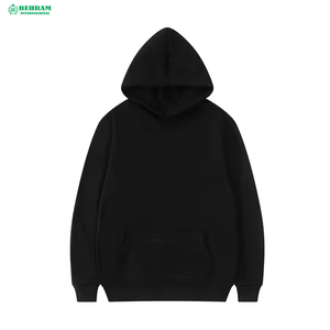 Unisex Eco-Friendly 100% Polyester Solid Color Blank Hoodies Wholesale <b>Sweatshirt</b> Custom Logo Spring Dyed Woven <b>Men</b> - Product Image 4