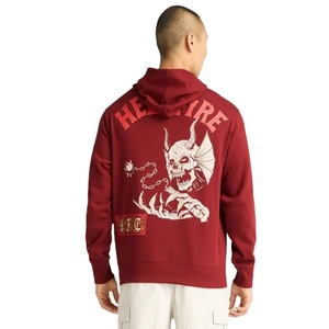 Sudaderas con capucha para hombre, 100% algodón, precio al por mayor, corte ajustado, estampadas, informales, tallas grandes, elegantes, para invierno. - Product Image 3