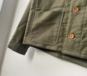 <b>Men</b> Cotton Canvas Chore <b>Jacket</b> Heavy Workwear Coat Button Front <b>Utility</b> Pockets Relaxed Fit Casual Outerwear Fall Season - Product Image 2