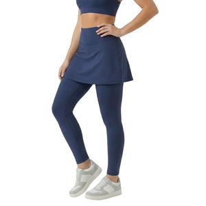 เลกกิ้งกระโปรงเอวสูงสำหรับผู้หญิง ผ้าเนื้อนุ่มยืดหยุ่นได้ดี เหมาะสำหรับออกกำลังกาย โยคะ วิ่ง ใส่ลำลอง และใช้ในชีวิตประจำวัน - Product Image 1