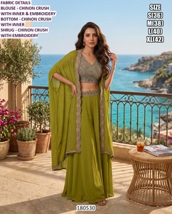Pink Neelam Drape <b>Saree</b> for Winter Party Occasions Traditional Style Wrinkle Free & Moisture Wicking - Product Image 4