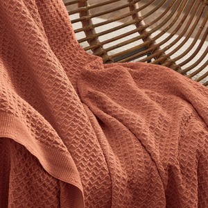 Mantas Térmicas de Cama 100% Algodón, Diseño Liso y Moderno, Mantas de Cama Tejidas Suaves - Product Image 6