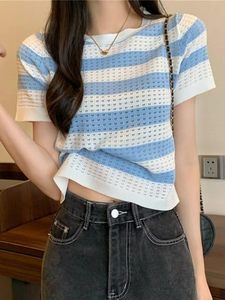 Camiseta Casual de Verano para Mujer, Tejida, Anti-Pilling, Cuello Redondo, Manga Corta, Estilo Urbano, Alta Calidad, con Logotipo Personalizable - Product Image 1