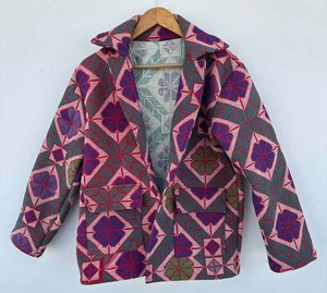 Authentic Vintage <b>Kantha</b> Cotton <b>Jacket</b> – Reversible Hand-Stitched Quilted Coat, Unique Ethnic Wear - Product Image 4