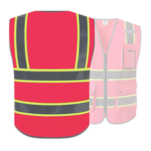 Gilet de travail unisexe en maille polyester réfléchissant et fluorescent, antistatique, certifié CE, directement de l'usine, avec logo personnalisé, prix B2B - Product Image 2