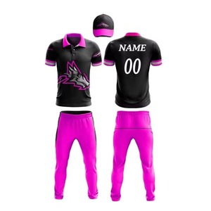 Uniformes de cricket d'été de qualité supérieure 100% polyester, séchage rapide, respirants, couleurs personnalisées, noms d'équipe, impression par sublimation, créez votre design - Product Image 6