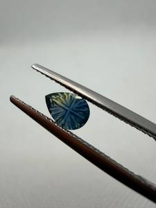 Zafiro Azul Verdoso Natural Sin Calentamiento con Corte Starbrite en Forma de Pera 7x5mm 1.00CT de Ceilán para la Fabricación de Joyas - Product Image 2