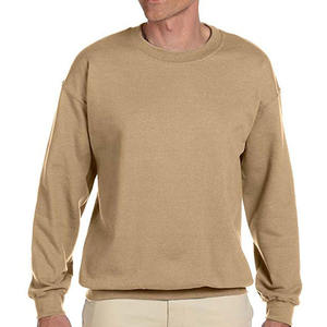 Sweat-shirts en coton de haute qualité pour hommes, coupe classique, col rond, en molleton uni, avec logo personnalisé en gros - Product Image 2