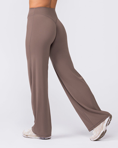 High Waisted Wide Leg <b>Leggings</b> <b>Flared</b> Yoga Pants for Fitness Gym Workout Running Sports Training Custom OEM ODM Activewear - Product Image 2