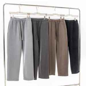 Pantalon de jogging décontracté personnalisé pour homme, brodé, coupe ample, taille élastique, en molleton, effet délavé coloré - Product Image 1