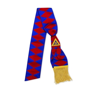Royal Arch Provincial sash premium ceremonial sash red moiré ribbon sash gold embroidered <b>trim</b> sash freemason style regalia - Product Image 2