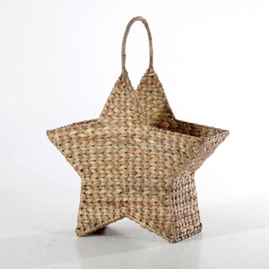 Handmade star water hyacinth <b>basket</b> holiday gifts storage container christmas gift <b>display</b> <b>baskets</b> - Product Image 1