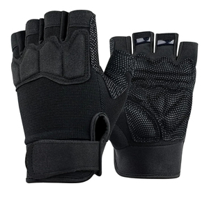 Gants de cyclisme unisexes légers, respirants, antidérapants, demi-doigts, fermeture auto-agrippante, été, en cuir, mousse extensible, pour la conduite - Product Image 6