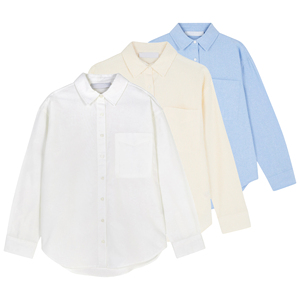 Chemise en coton blanc de qualité supérieure pour femmes - Haut décontracté à boutons surdimensionné - Product Image 4