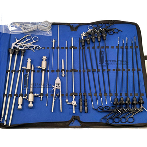 Ensemble chirurgical laparoscopique de haute qualité en acier inoxydable, 28 pièces, pour la chirurgie abdominale, avec pinces - Product Image 2