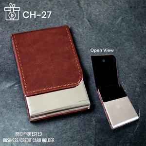 Porte-cartes de crédit et de débit de haute qualité pour hommes et femmes, en cuir PU, protégé par RFID, porte-cartes de crédit professionnel, cartes bancaires - Product Image 1