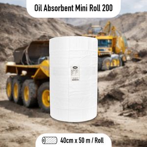 Oil Absorbent <b>Mini</b> Roll 200 40cm x 50m Perforated Oil Only Roll for Industrial Spill Cleanup - Product Image 1