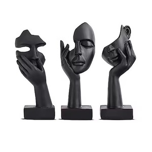 Ensemble de 3 serre-livres sculpturaux en métal minimalistes, design irrégulier, accessoires de bureau décoratifs, serre-livres pour la maison et le bureau - Product Image 1