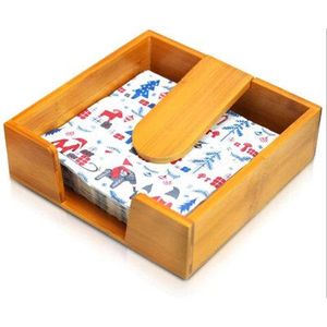 Classic Wooden Napkin <b>Holder</b> Eco Friendly <b>Tissue</b> Stand Dining Table Organizer Home <b>Kitchen</b> Decorative Item - Product Image 1