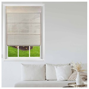 Persianas Romanas Inalámbricas Integradas de Diseño Natural Sencillo, Horizontales, de Alta Calidad, Ecológicas, de Bambú/Rami/Lino para Interiores Franceses - Product Image 1