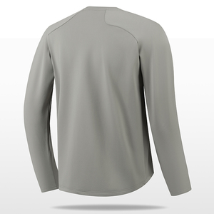 Men's Gray Long Sleeve <b>Raglan</b> <b>T</b>-<b>Shirt</b> 100% Polyester Quick Dry Regular Fit O-Neck Casual Wear - Product Image 2