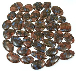 Cuarzo Cabujón Natural Que Sera, Piedras Preciosas Semipreciosas Sueltas, Mezcla de Azul y Marrón, Formas y Tamaños Variados, para Joyería y Sanación - Product Image 5
