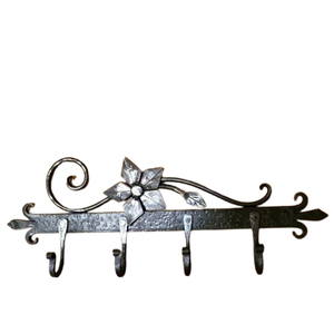 Modern Look Simple Iron Metal <b>Leaf</b> Flower Design Pink Finished <b>Wall</b> Mounted Type Hanger Good Quality Material Used - Product Image 2