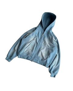 Nouvel arrivage : Sweat à capuche homme en coton épais 100 %, broderie personnalisée, effet vintage et délavé à l'acide, idéal pour l'hiver - Product Image 3