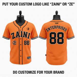 Maillot de baseball en polyester respirant de qualité supérieure 180 GSM, impression par sublimation avec transfert thermique, nom/numéro d'équipe personnalisé, séchage rapide - Product Image 1