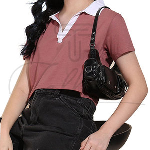 Camisetas Cortas para Mujer Hechas con el Mejor Material de Alta Calidad, Precio Razonable, MOQ Bajo, Camisetas Cortas para Mujer - Product Image 6