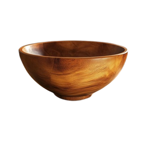 Tazón de Madera de Acacia con Técnica de Pulido, Estilo Americano, Personalizado para el Regreso a Clases, de Alta Calidad, Ecológico, para Servir Alimentos en el Hogar - Product Image 1