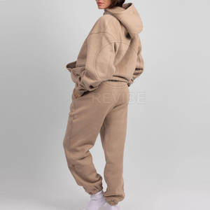 Chándal Informal de Dos Piezas con Capucha para Mujer, Diseño Personalizado con Logotipo, 100% Algodón, Último Diseño - Product Image 5