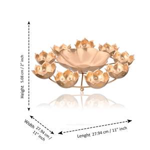 Cuenco Urli de Latón Duradero para Decoración de Puja y Rangoli, Ideal para Uso Interior en Diwali, con Flores Flotantes y Diya - Product Image 3
