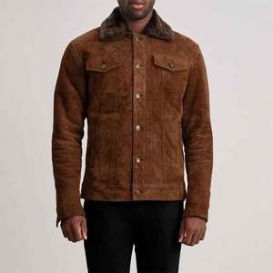 Chaqueta de Cuero Nueva de Otoño e Invierno, Chaqueta de Cuero Delgada, Moda al por Mayor, Chaqueta de Motociclista de Cuero Genuino - Product Image 6
