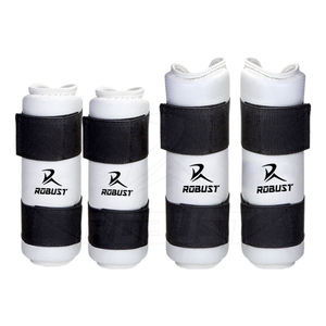 สนับแข้งเทควันโดคุณภาพสูง วัสดุหนัง เป็นมิตรกับสิ่งแวดล้อม น้ำหนักเบา ปรับแต่งได้ ใช้งานง่าย ปลอดภัย ผลิตในประเทศปากีสถาน - Product Image 4