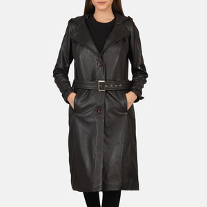 Solid Trader High Quality Breathable Windproof Coat For Winter <b>Smart</b> Casual Comfortable Daily Wear <b>Womens</b> Long Leather <b>Jacket</b> - Product Image 5