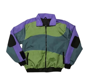 Unisex Color Blocking Tracksuit Set Full Sleeve <b>Jacket</b> Shorts Quick Dry Sporty Style Stand Collar Zipper Fly Regular Fit Adults - Product Image 3