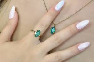 <b>Top</b> Quality Solid 925 Sterling <b>Silver</b> 100% Natural Green Onyx Faceted Marquise Cut Gemstone Fine Pendant Rhodium Chain Necklaces - Product Image 4