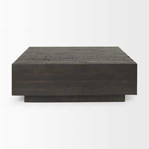 Mesa de Centro Cuadrada de Madera Maciza Rústica - Product Image 4