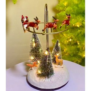 Albero di Natale Musicale Artificiale con Treno Rotante e Luci LED, Decorazione da Tavolo per Interni, Addobbi Natalizi per Casa - Product Image 2