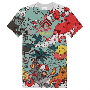 Nouveauté T-shirt décontracté unisexe à manches courtes 100 % coton de haute qualité, coupe oversize, respirant, imprimé sur le devant, couleur unie - Product Image 4