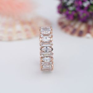 Fine Jewelry S925 <b>Silver</b> Princess <b>Emerald</b> Round Cut Vvs d Color Eternity Moissanite Hip Hop Tennis <b>Ring</b> for Men and Women - Product Image 5