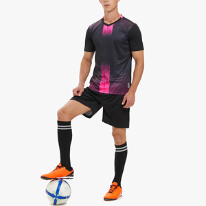 Uniforme de Fútbol Personalizado para Hombre, Verano, Poliéster de Alta Calidad, Secado Rápido, Manga Corta, con Logotipo y Nombre del Equipo en Color Personalizado - Product Image 3