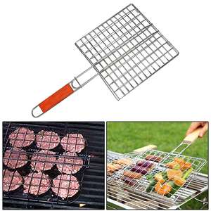 Bold Blossom Top Seller Premium Quality Stainless Steel <b>Wire</b> <b>Net</b> Steaming Barbecue Rack Oven BBQ Grill Grate Mesh Grid wholesale - Product Image 4