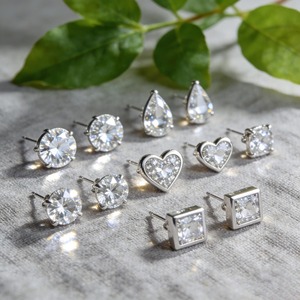 Premium Quality Moissanite Diamond Stud <b>Earrings</b> for Women <b>Men</b> Suitable for Daily Wear Wedding Party Events and Gift Giving - Product Image 4