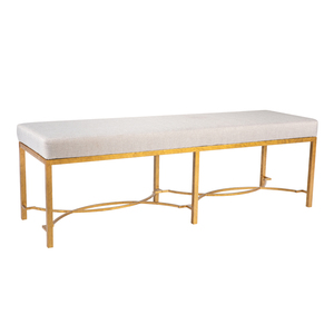 Modern Waterproof Upholstered <b>Bench</b> Black Metal Frame Contemporary Design Comfortable Seating for Living Room School Workshop - Product Image 2