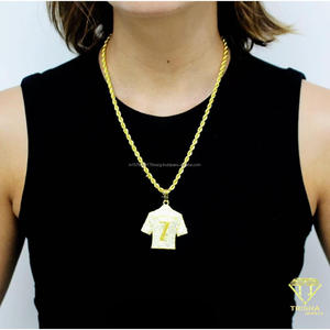 Custom <b>Number</b> 7 Jersey Moissanite Diamond Pendant 925 Sterling Silver Iced Out Hip Hop Sports Necklace Jewelry - Product Image 2