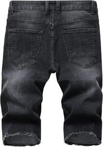 2026 Summer <b>Men</b>’s Vintage Washed Distressed Denim <b>Shorts</b> Loose Fit Baggy <b>Jean</b> Casual Streetwear - Product Image 6