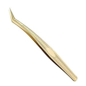 Pince à épiler professionnelle en acier inoxydable de qualité supérieure pour extensions de cils, longue, à pointe fine, outil de beauté de haute qualité - Product Image 1